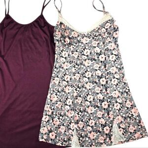 Marilyn Monroe And Target Floral and Burgundy Women's Camisole Sleepwear Medium
